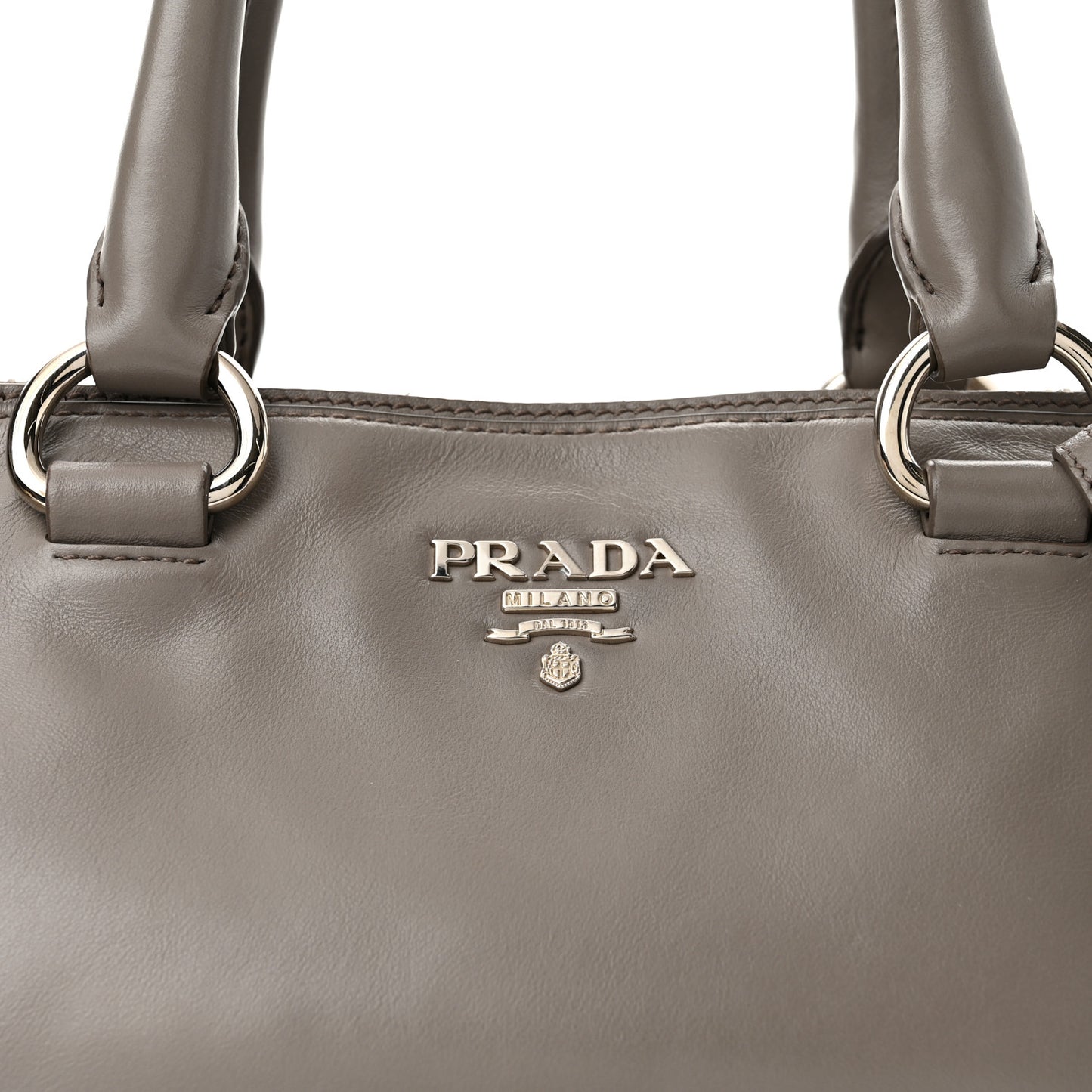 Soft Calf Double Zip Shoulder Bag Argilla