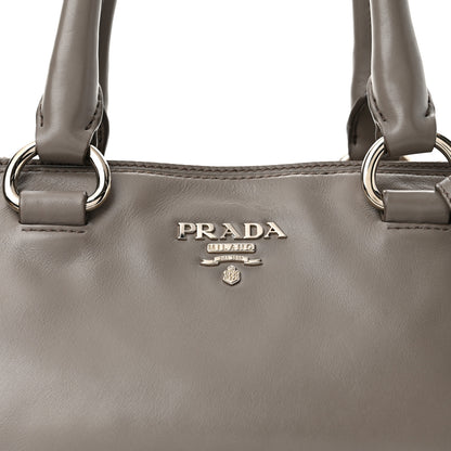 Prada Soft Calf Double Zip Shoulder Bag Argilla 6 of 8