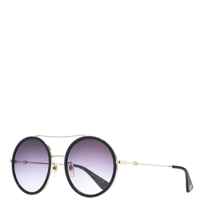 Gucci Round Frame Sunglasses GG0061S Black 1 of 9