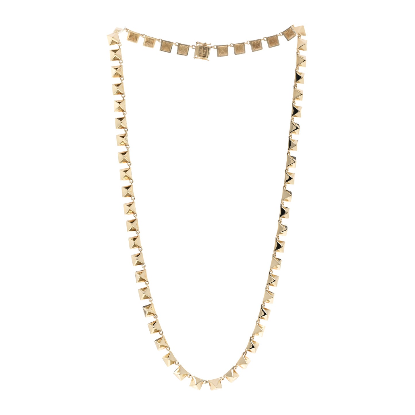14K Yellow Gold Eternity Spike Necklace