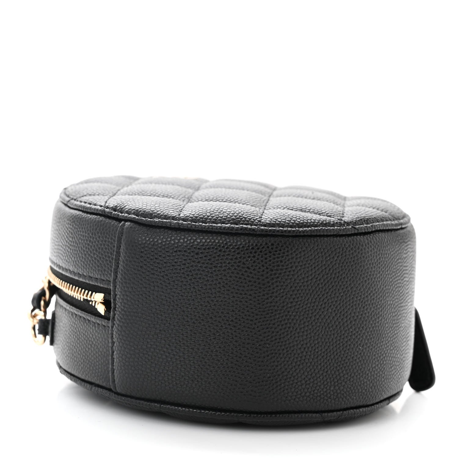 Chanel Caviar Quilted Round Clutch With Chain Black 4 of 11