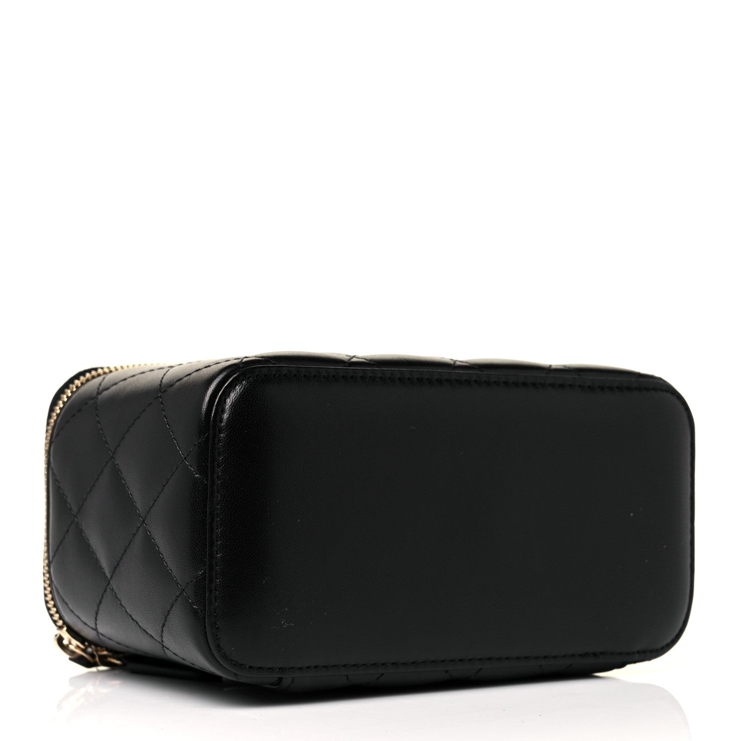 Chanel Lambskin Quilted Small Vanity Case With Chain Black 4 of 10