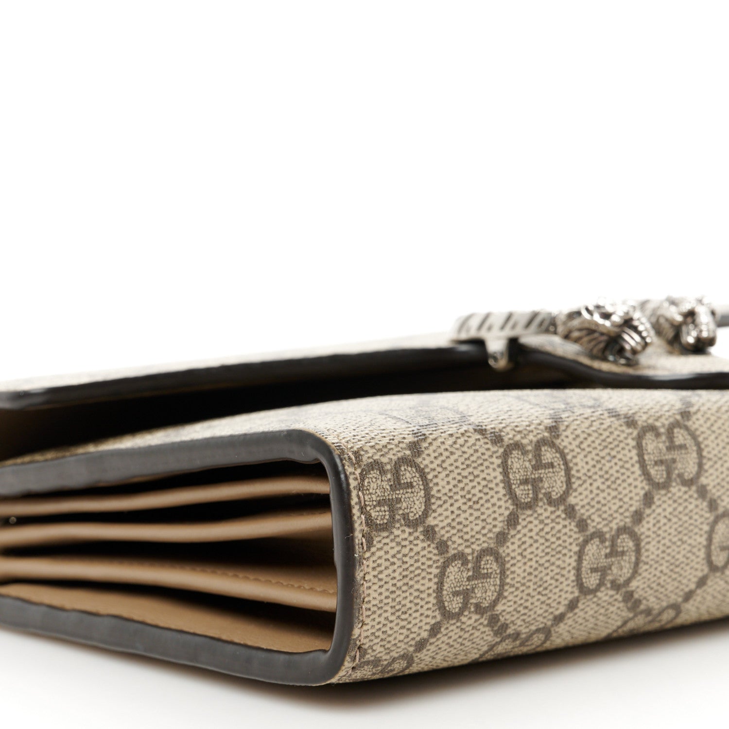 Gucci GG Supreme Monogram Mini Dionysus Chain Wallet Beige Taupe 9 of 10
