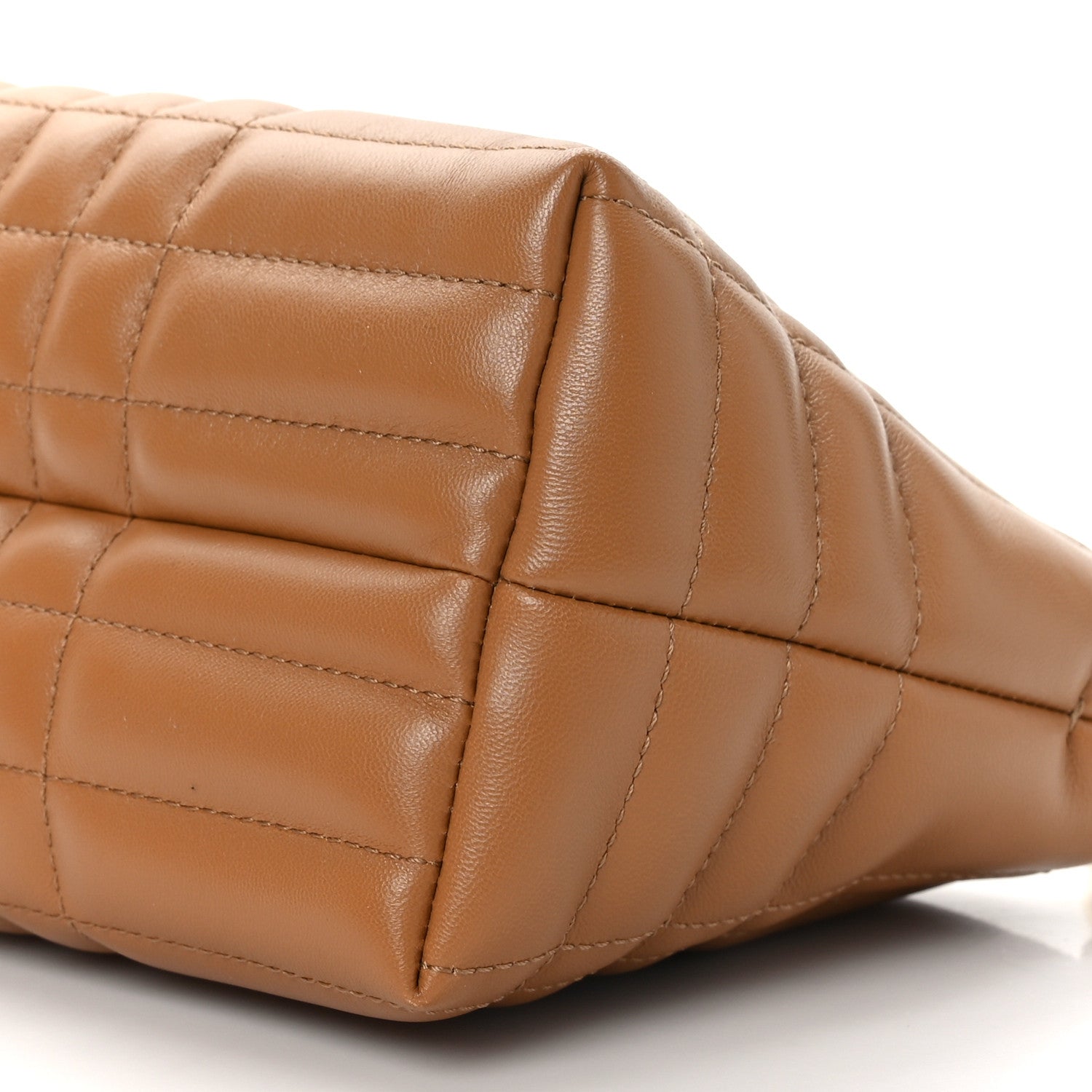 Burberry Lambskin Quilted Small Soft Lola Bag Maple Brown 8 of 8