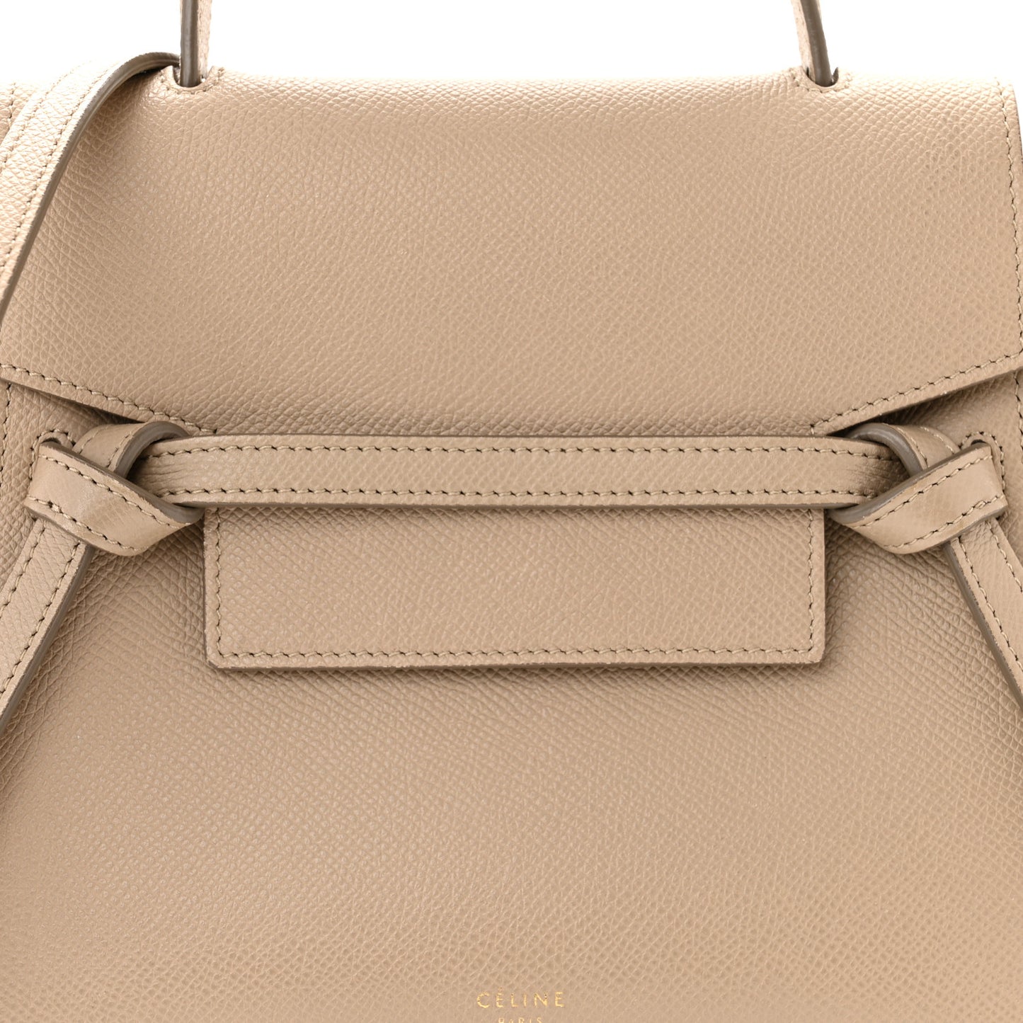 Grained Calfskin Nano Belt Bag Light Taupe
