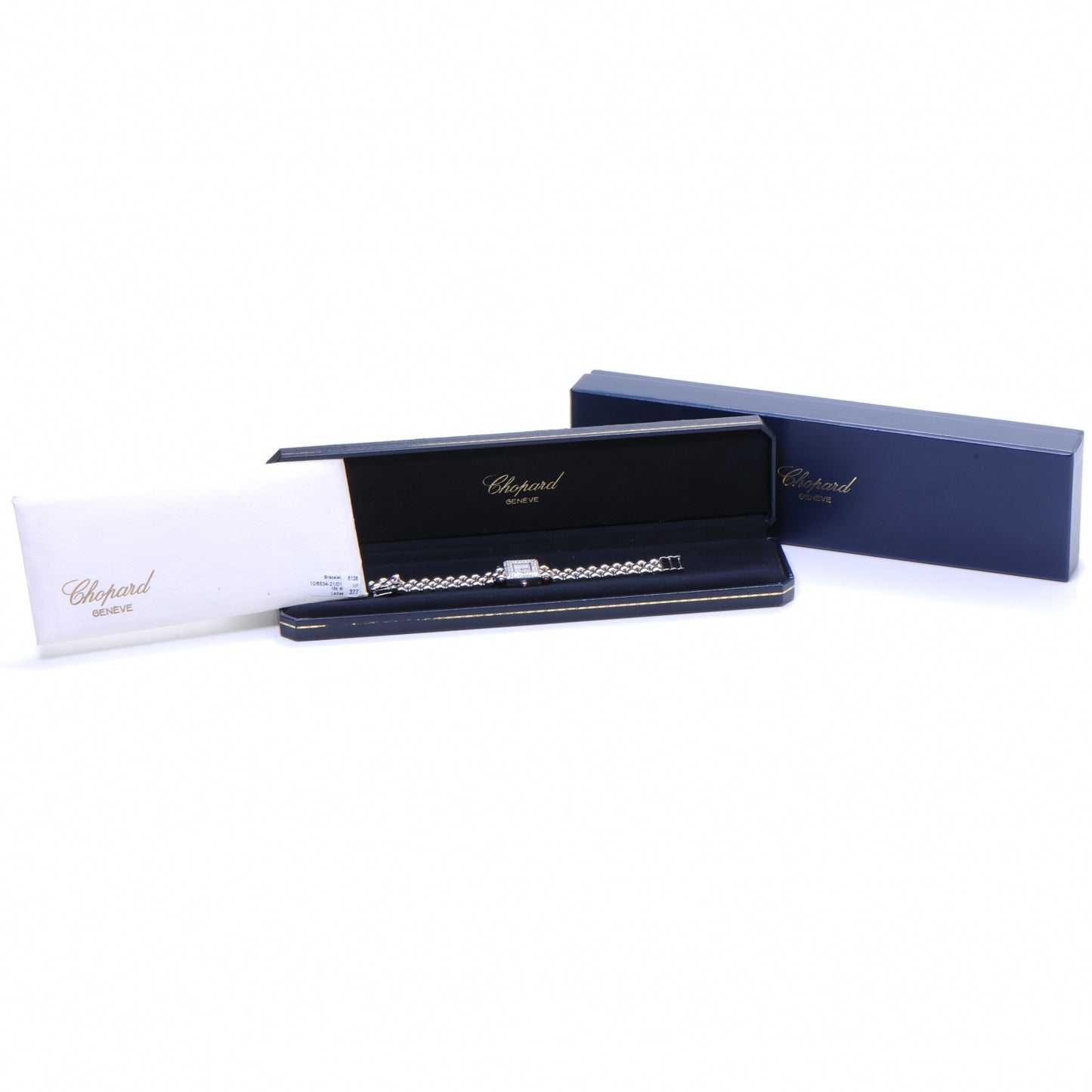 18K White Gold Diamond Pave Bezel 17mm Happy Diamonds Quartz Watch