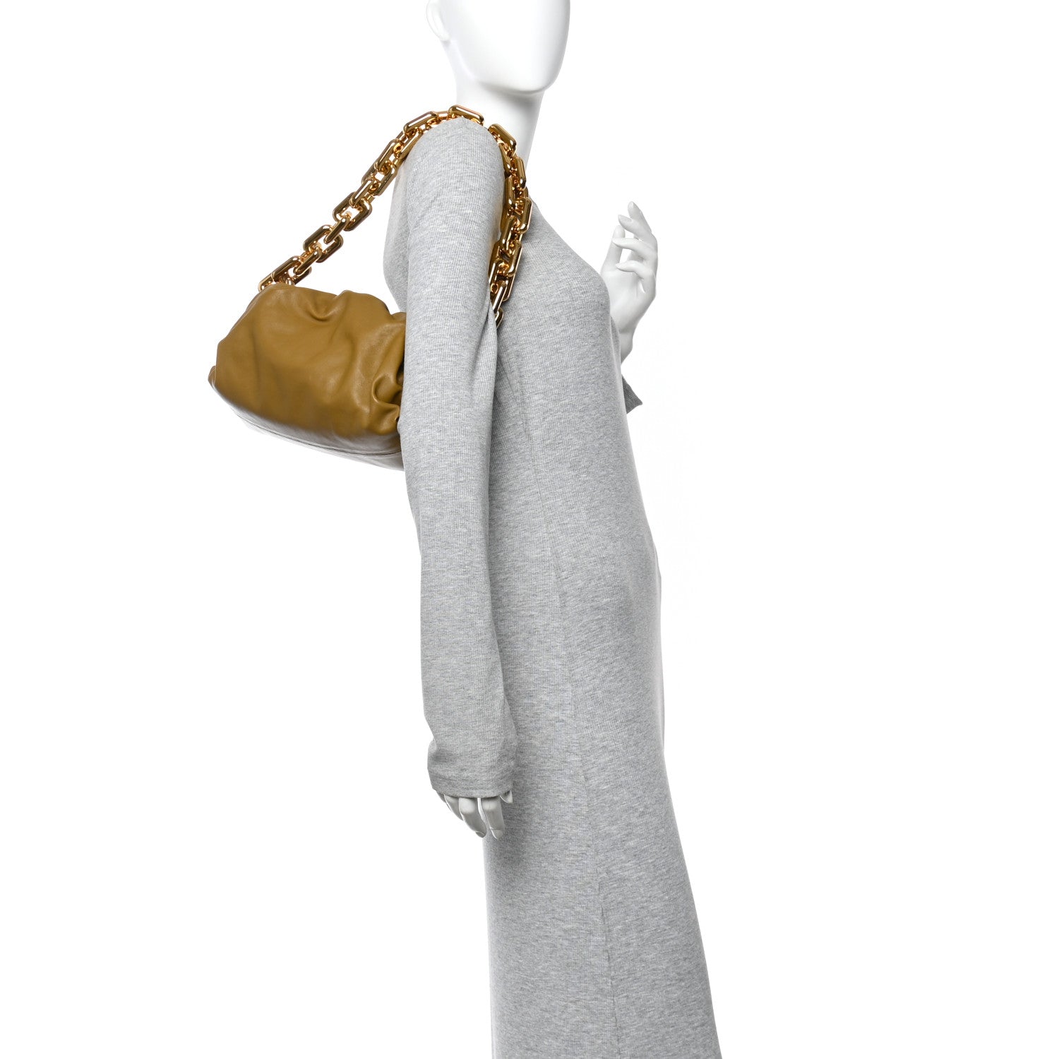 Bottega Veneta Calfskin The Pouch Chain Teak 2 of 10