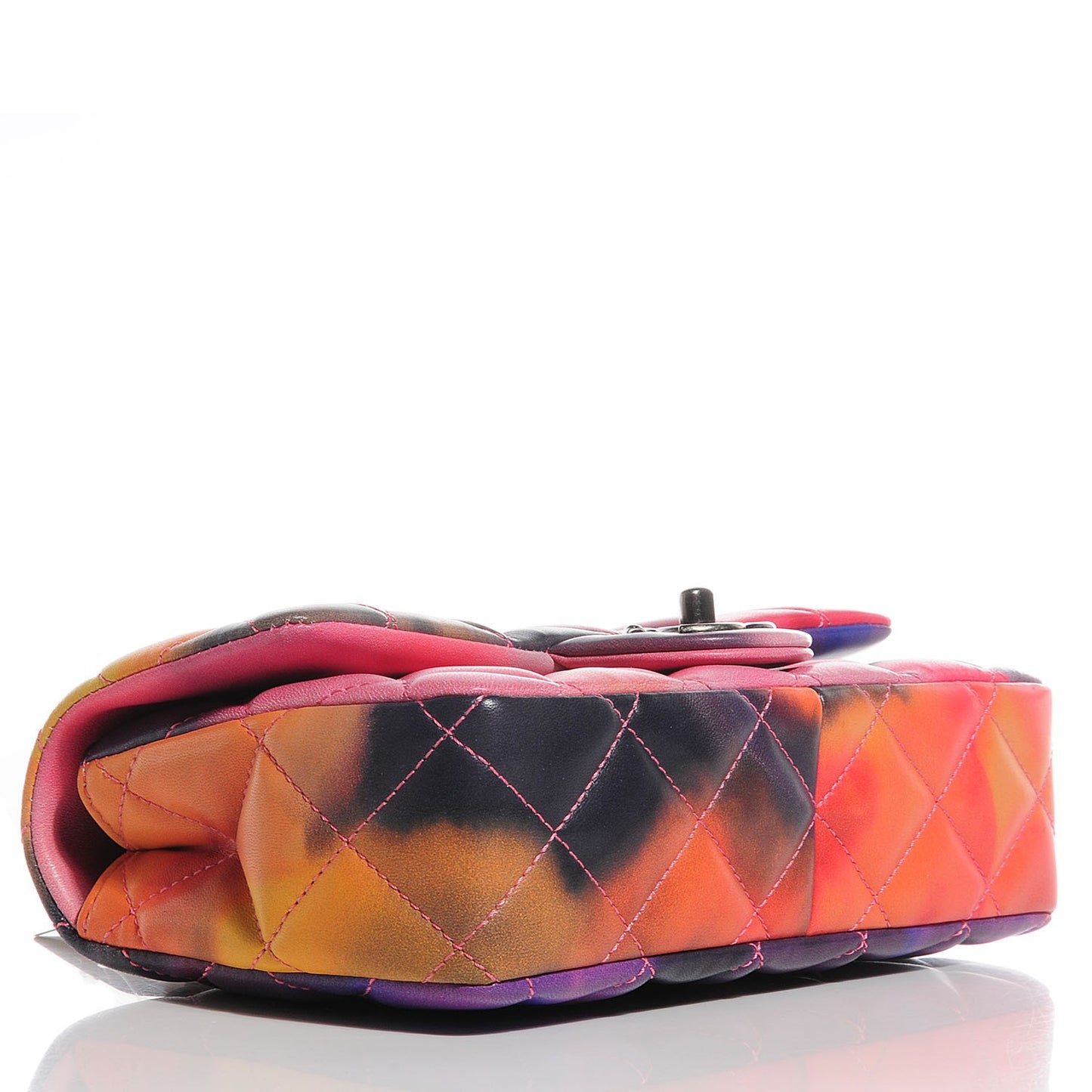 Lambskin Quilted Small Flower Power Flap Multicolor