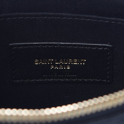 Saint Laurent Calfskin Matelasse Chevron Monogram A5 Wristlet Black 6 of 8