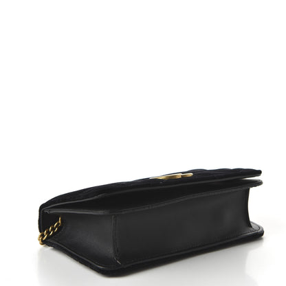 Gucci Velvet Matelasse GG Marmont Mini Bag Black 4 of 10