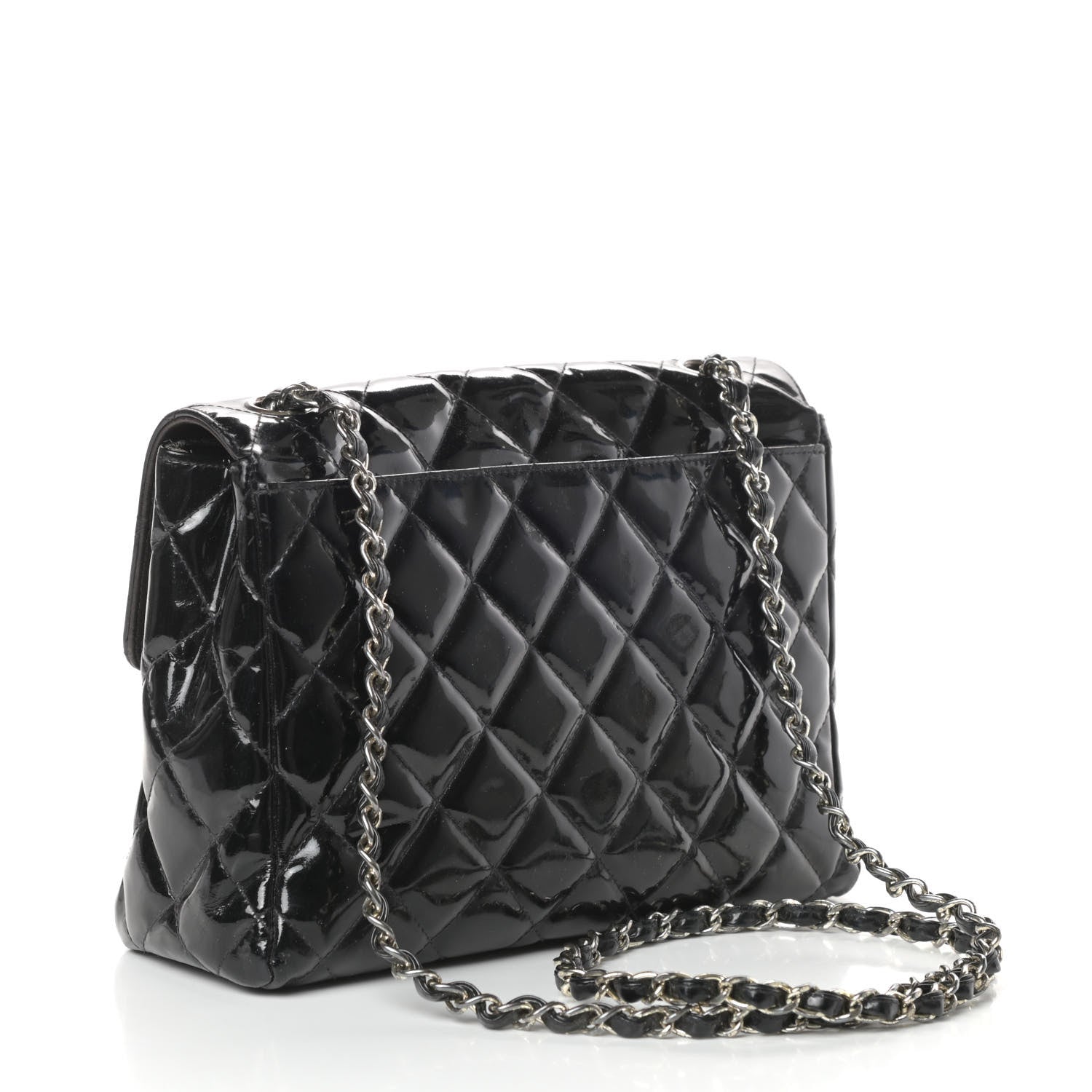 Chanel Patent Quilted Medium Single Flap Black 3 of 10