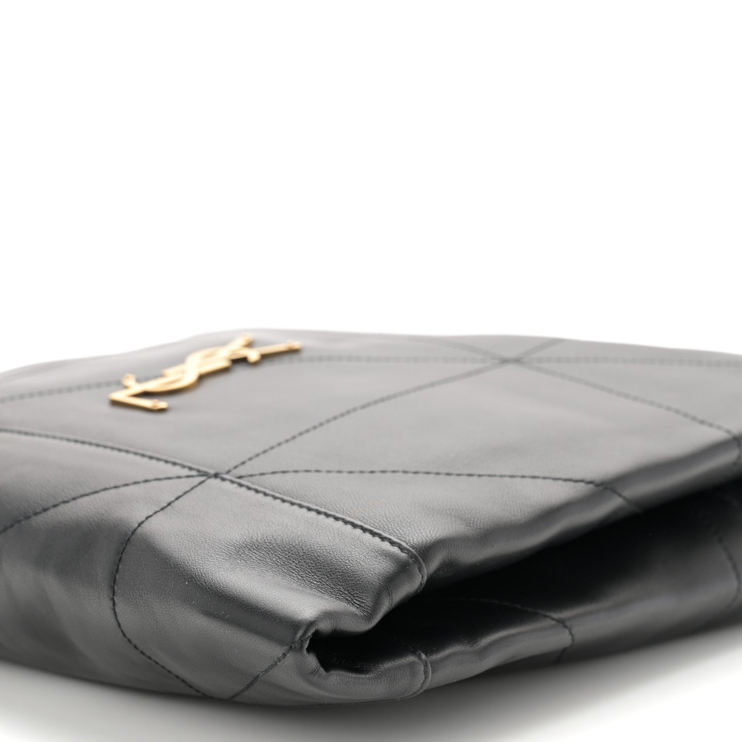 Lambskin Matelasse Monogram Medium Jamie 4.3 Pochon Black