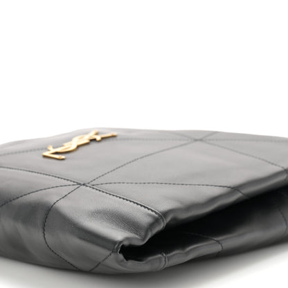 Saint Laurent Lambskin Matelasse Monogram Medium Jamie 4.3 Pochon Black 9 of 10