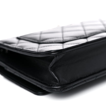 Chanel Lambskin Quilted Wallet On Chain WOC Black 12 of 14