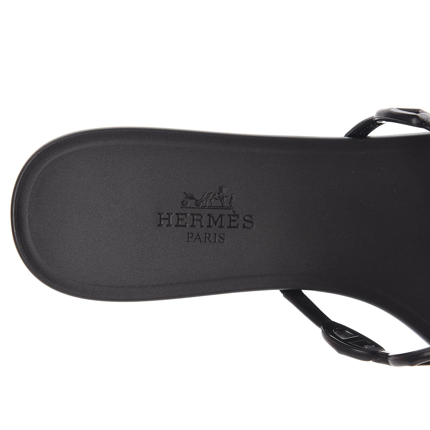 Hermes Rubber Chaine d'Ancre Rivage Sandals 35 Black 5 of 9