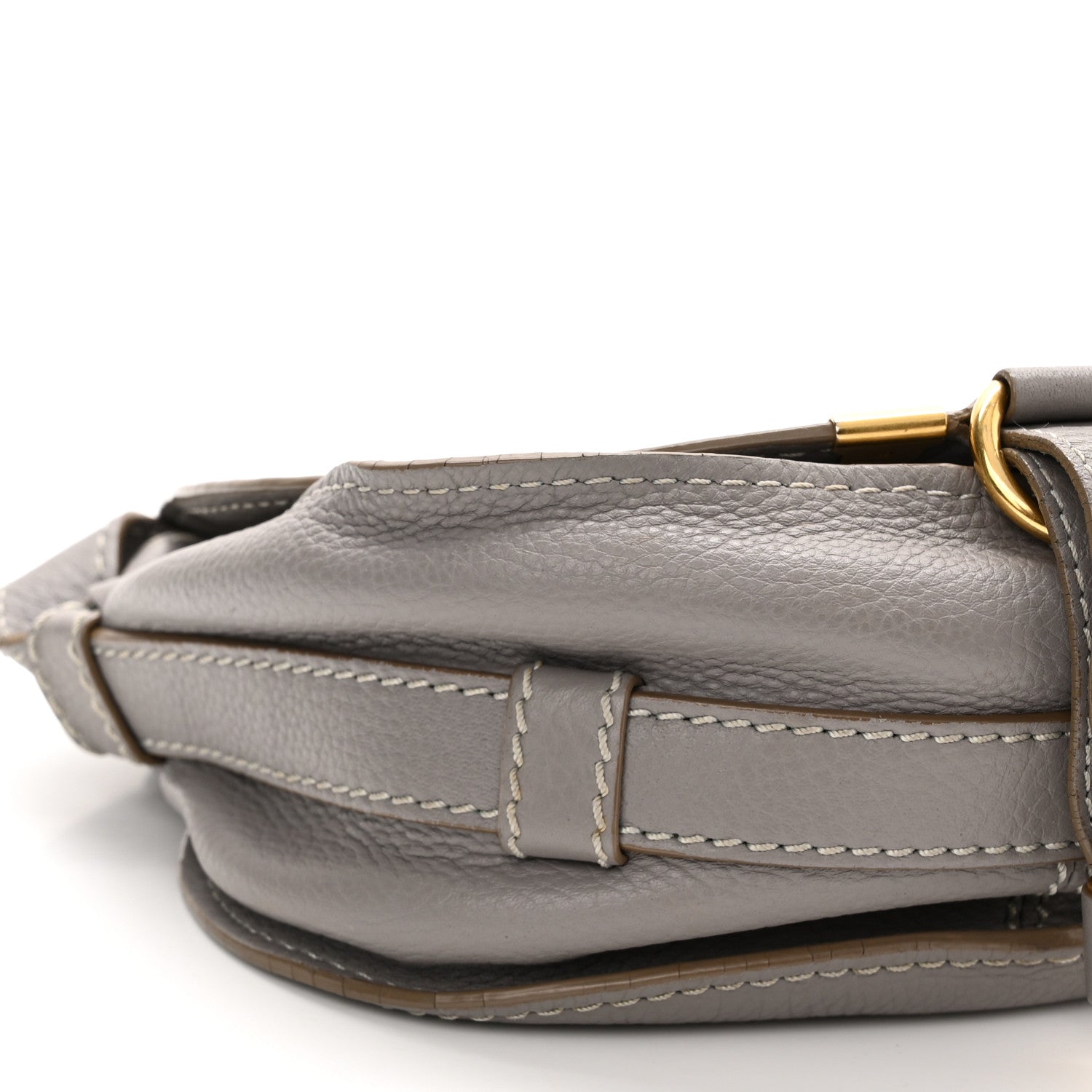 Chloe Calfskin Mini Marcie Round Crossbody Bag Grey 8 of 13
