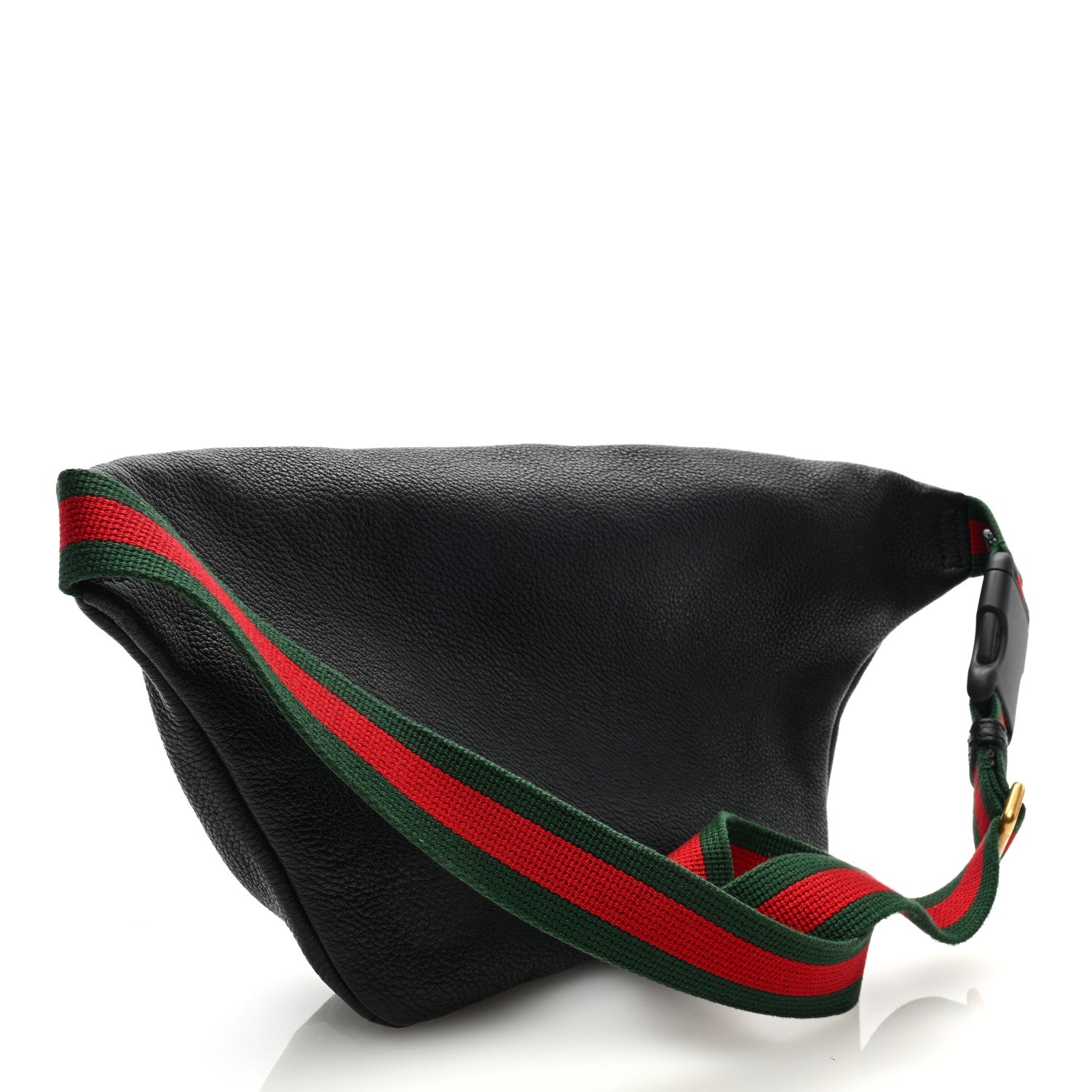 Gucci Grained Calfskin Logo Belt Bag Black 2 of 9