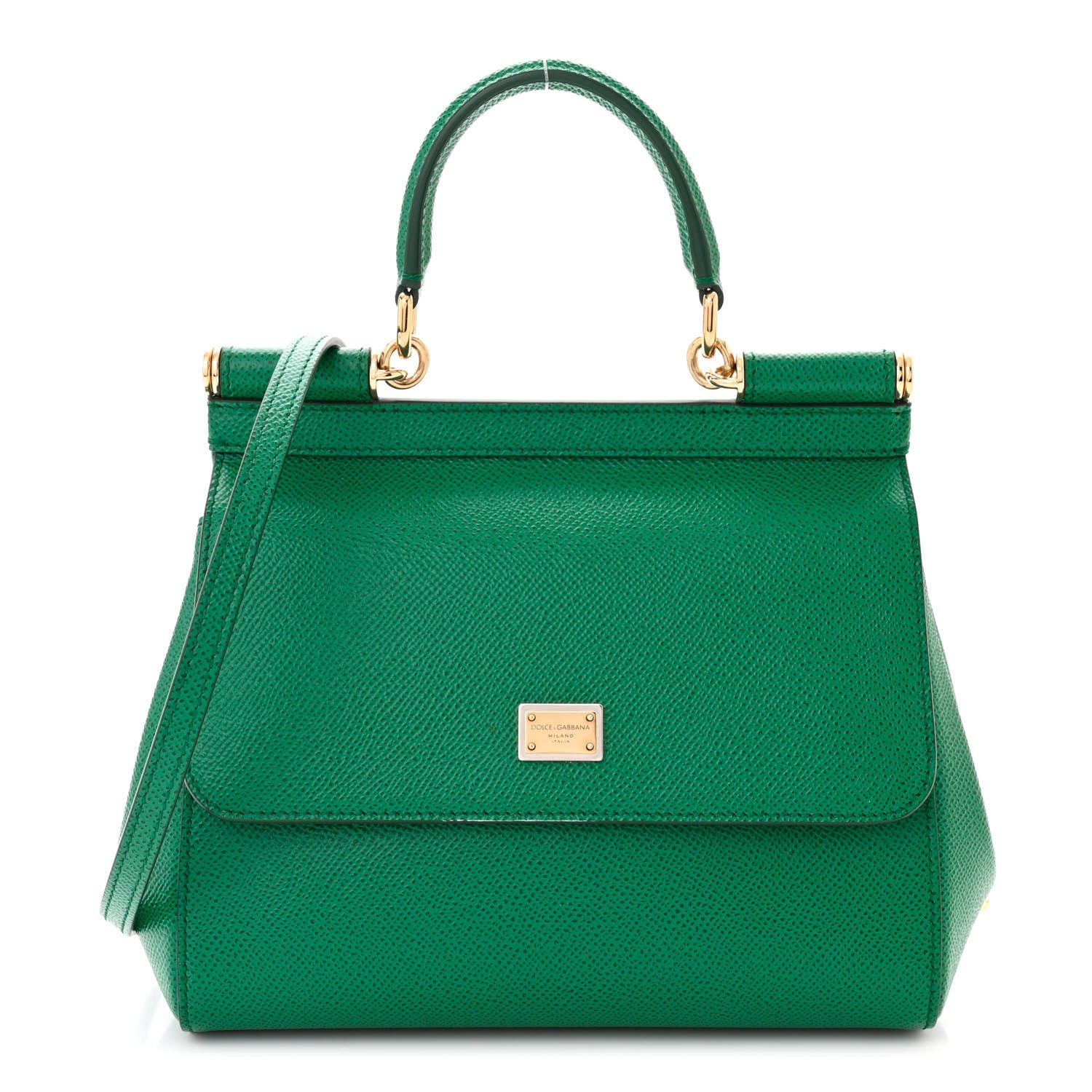 Dolce & Gabbana Dauphine Small Miss Sicily Satchel Green 1 of 9