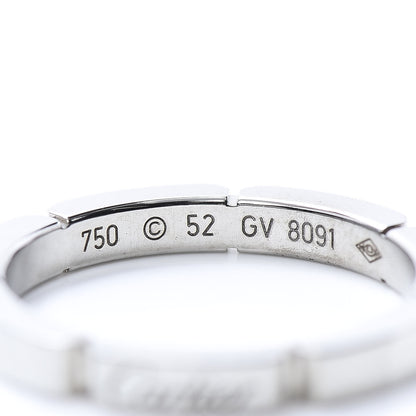 Cartier 18K White Gold 2.5mm Maillon Panthere Wedding Band Ring 52 6 4 of 5