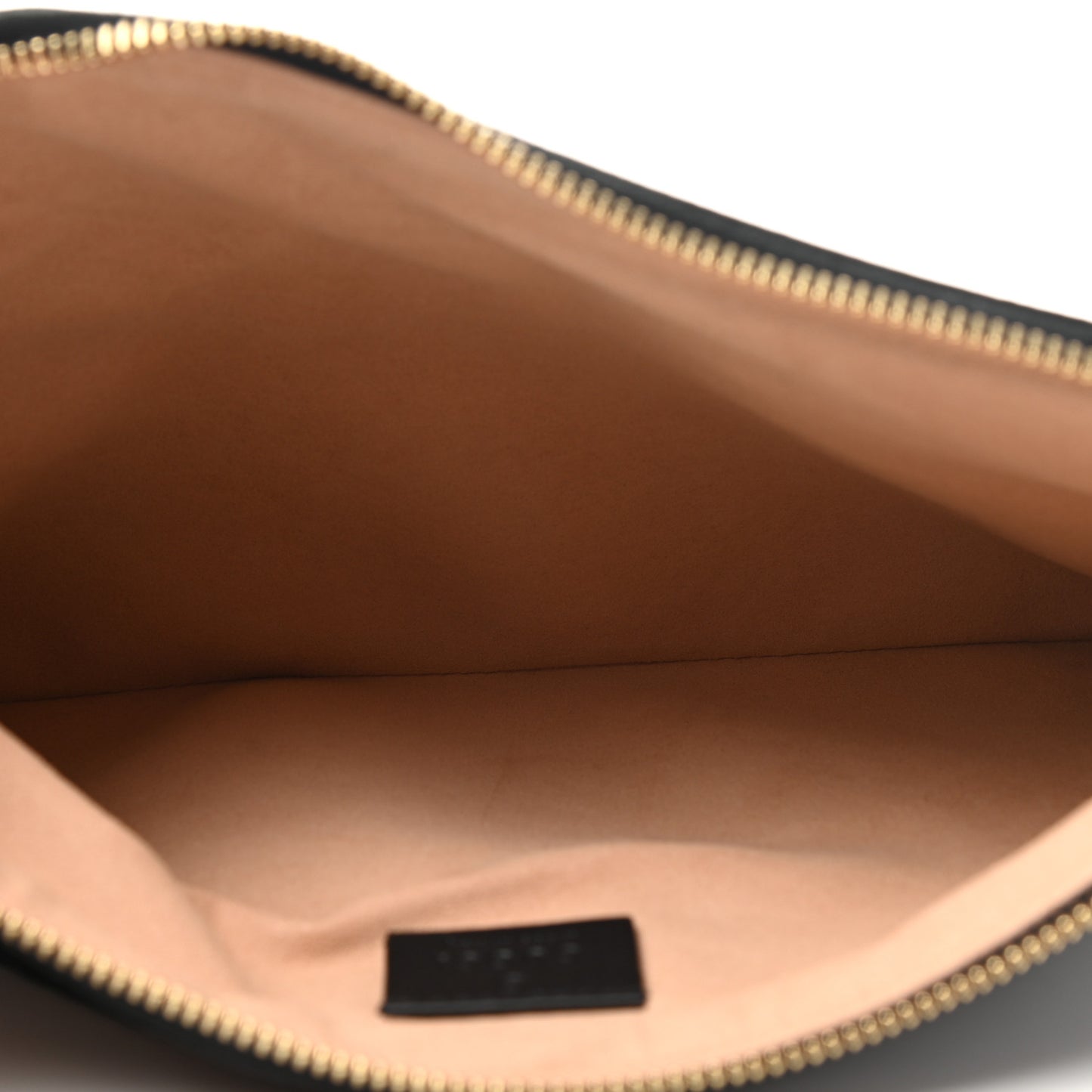 Suede Patent Large Ophidia Pouch Clutch Black