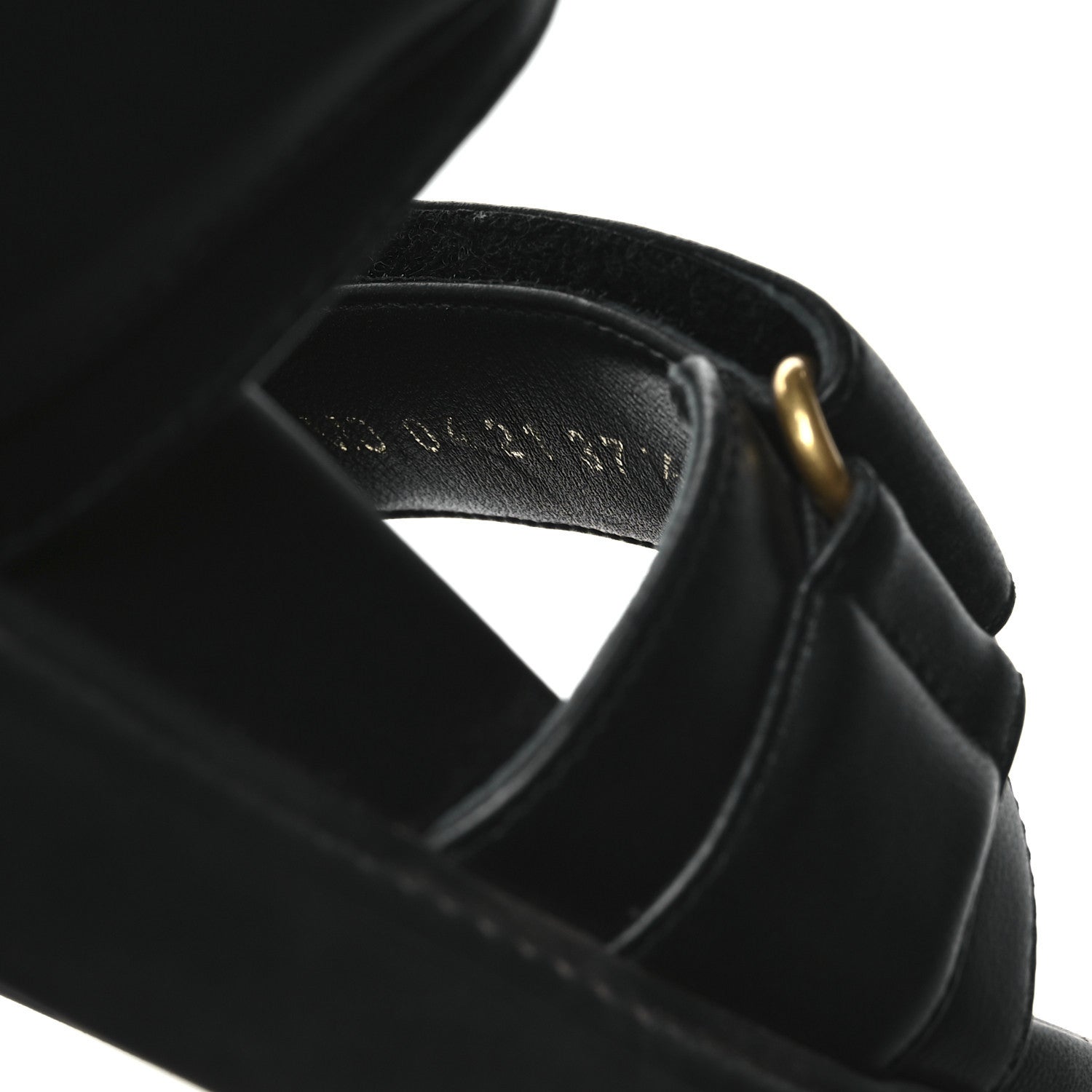 Christian Dior Lambskin Dioract 10mm Sandals 37.5 Black 8 of 10