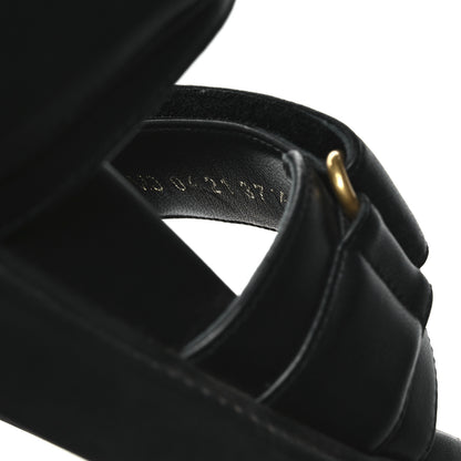 Christian Dior Lambskin Dioract 10mm Sandals 37.5 Black 8 of 10