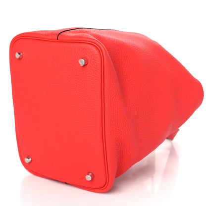 Hermes Taurillon Clemence Picotin Lock 22 MM Rouge Casaque 10 of 10