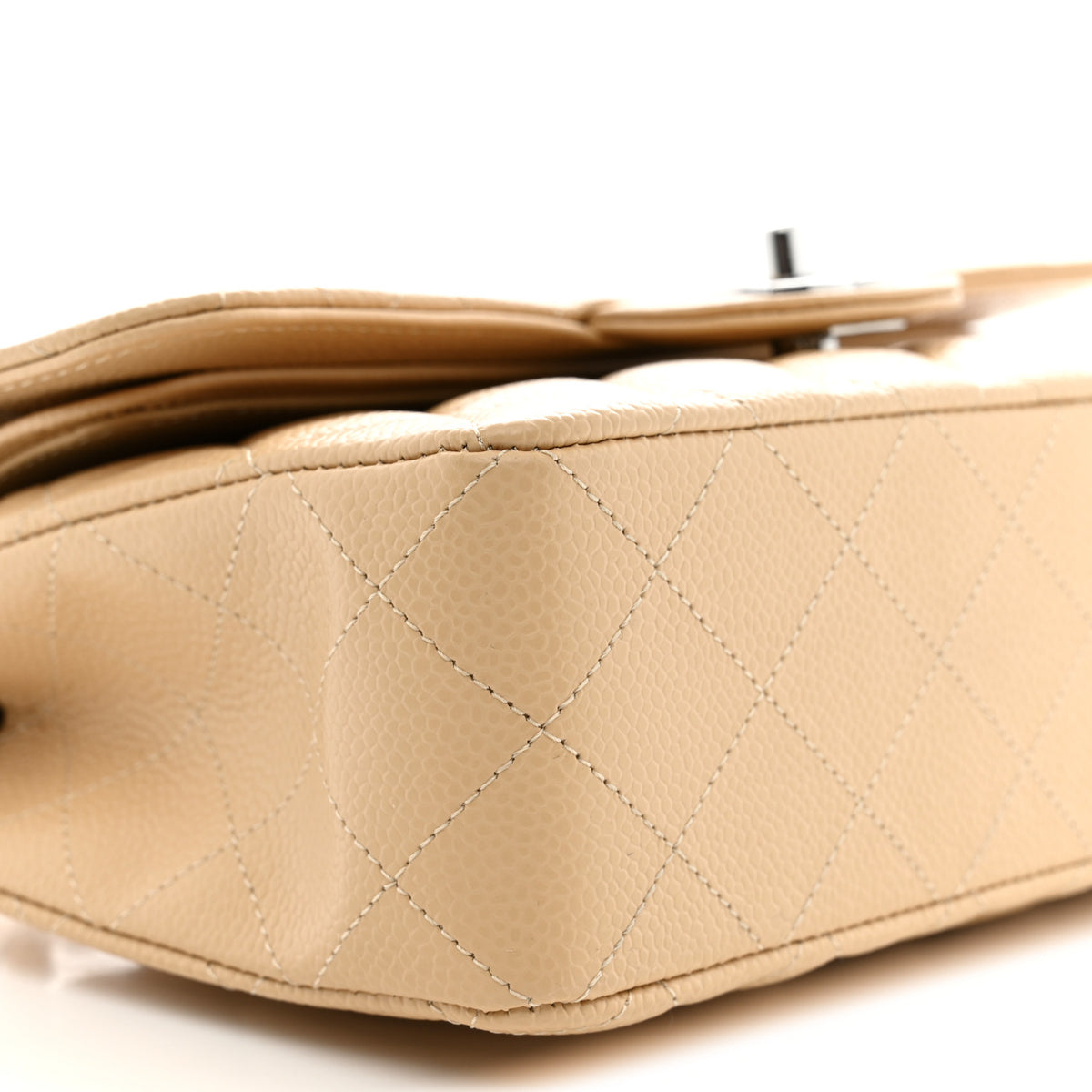 Chanel Caviar Quilted Small Double Flap Beige 9 of 10