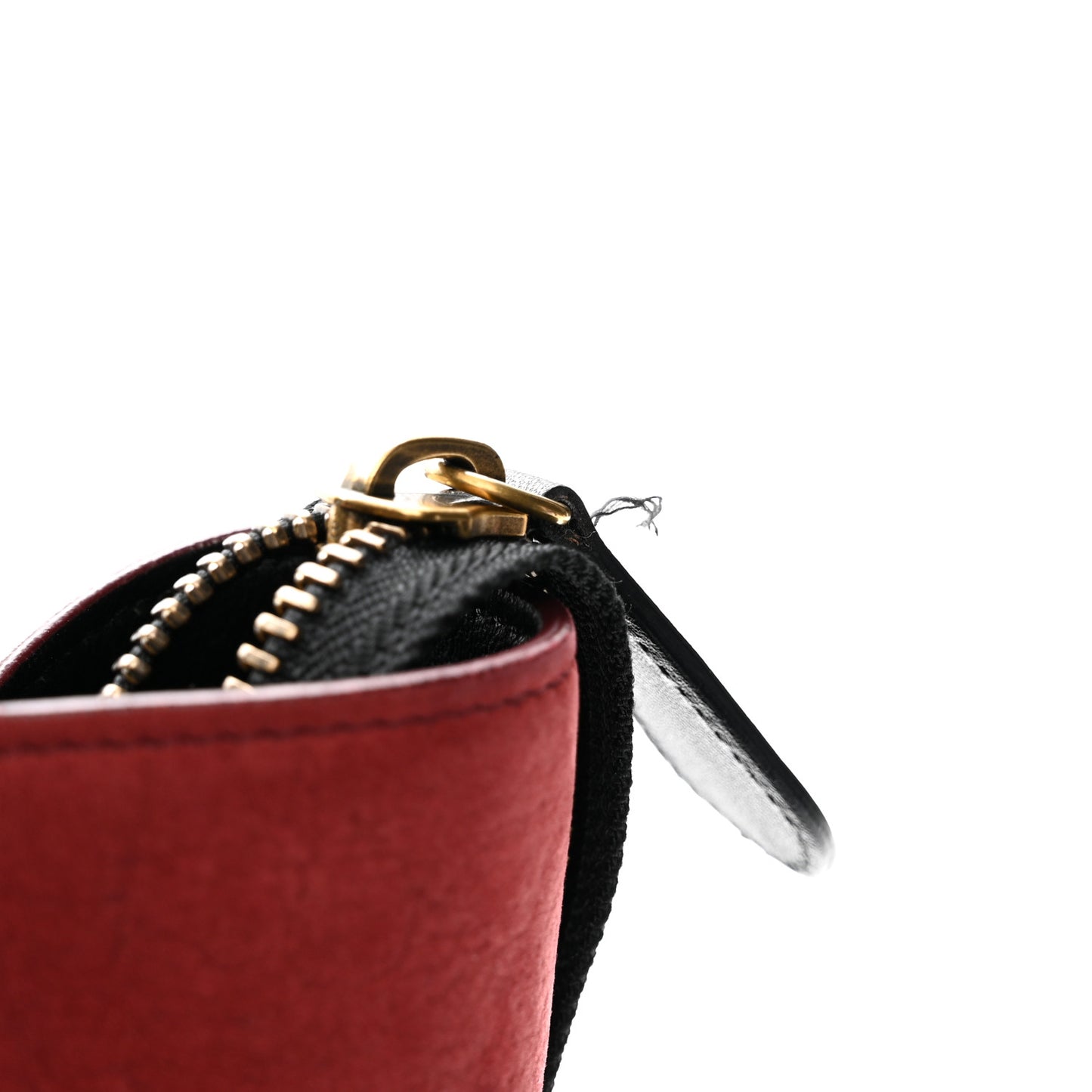 Bullhide Calfskin Suede Mini Tri-Color Luggage Dark Ruby