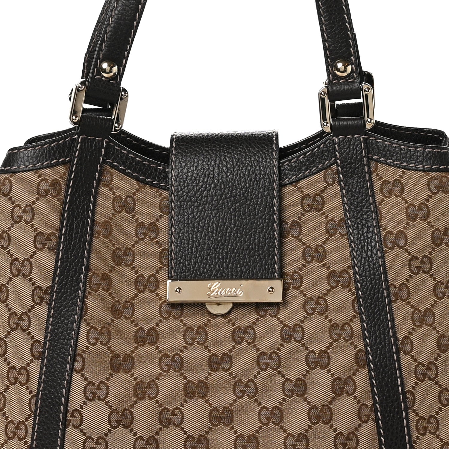 Gucci Monogram New Ladies Tote Dark Brown 5 of 10