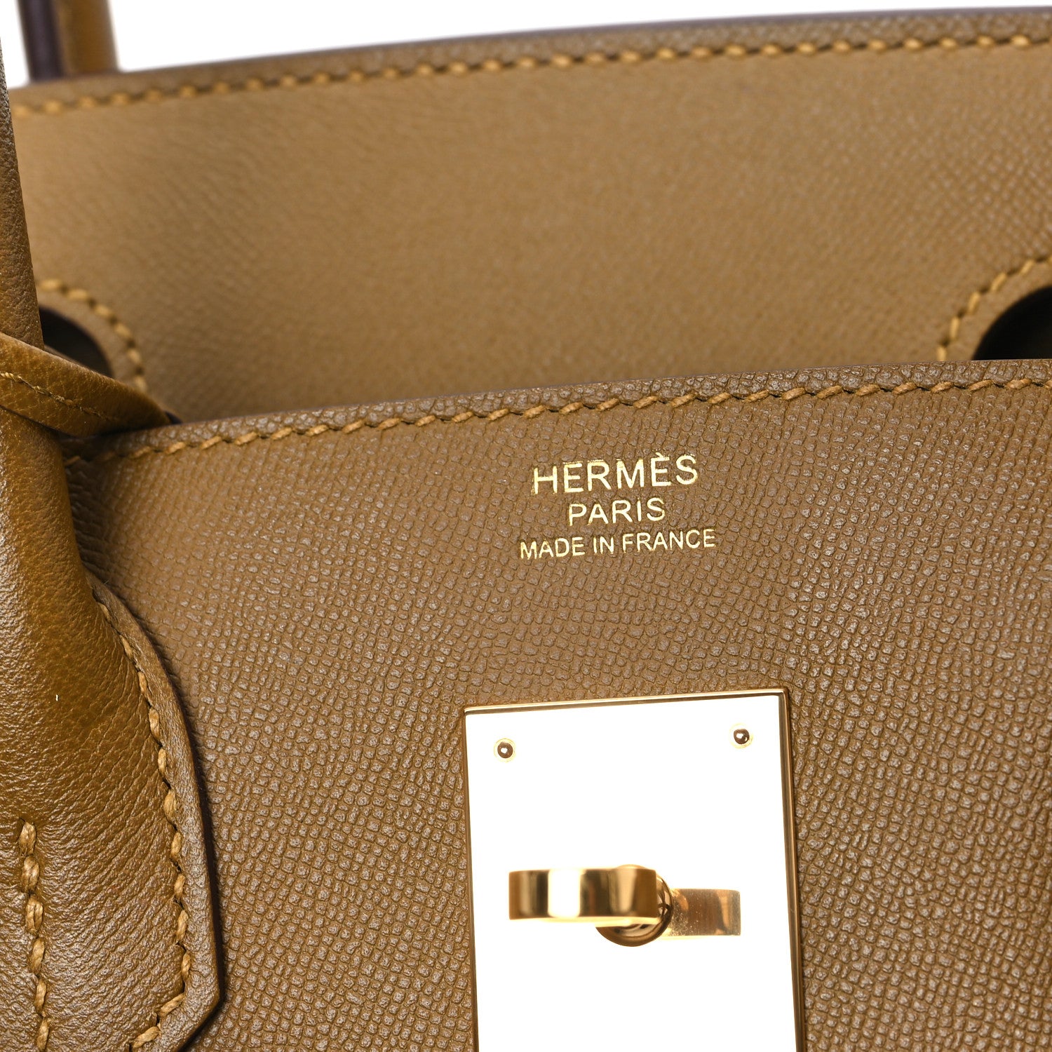 Hermes Madame Calfskin Birkin Sellier 30 Bronze Dore 6 of 11