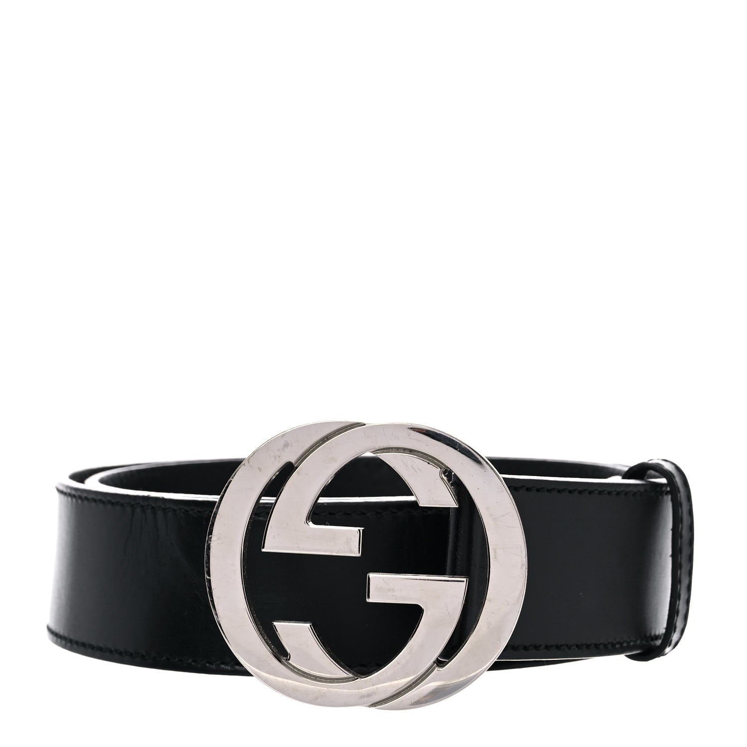 Gucci Calfskin Interlocking G 40mm Belt 90 36 Black 1 of 10