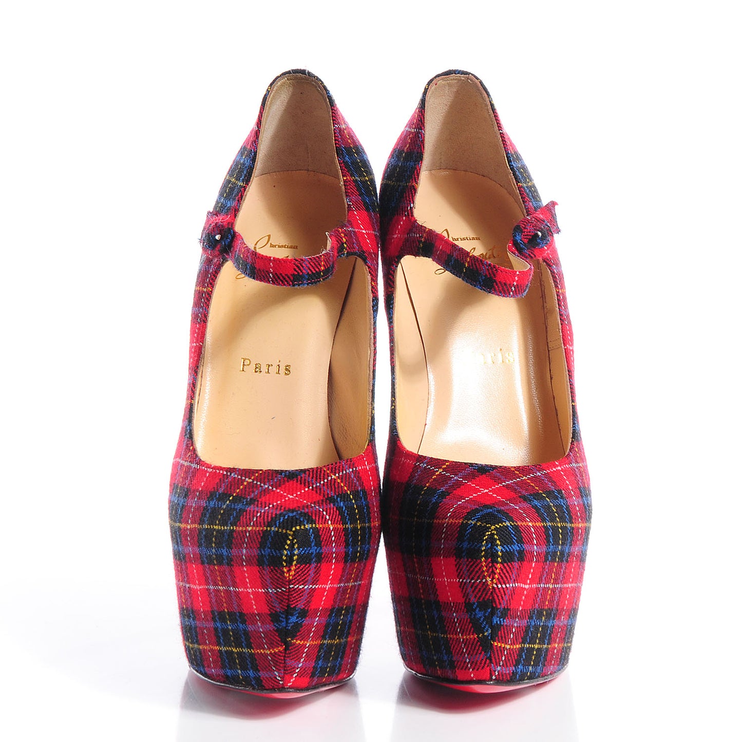 Fabric Tartan Print Lady Daf 160 Pumps 39