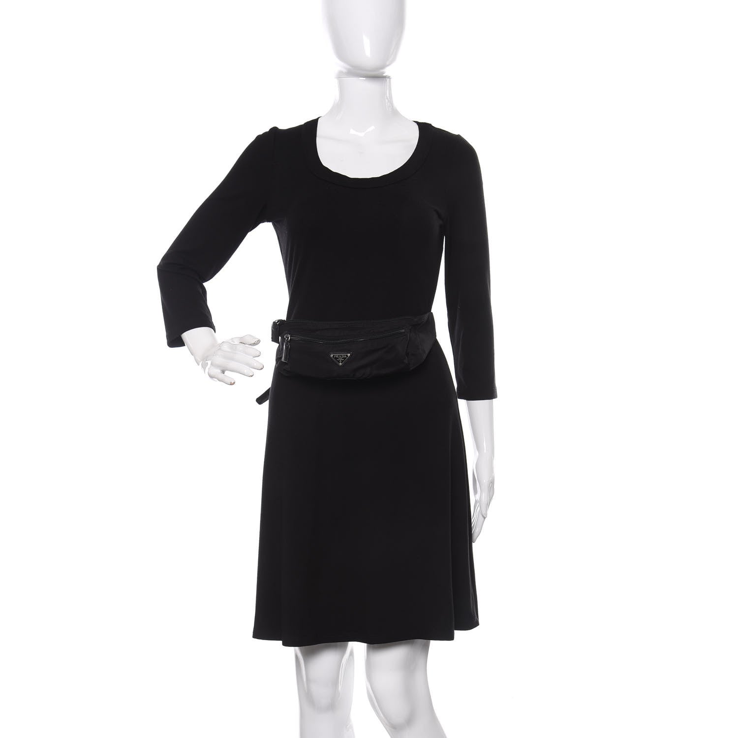 Prada Tessuto Nylon Montagna Belt Bag Black 2 of 13