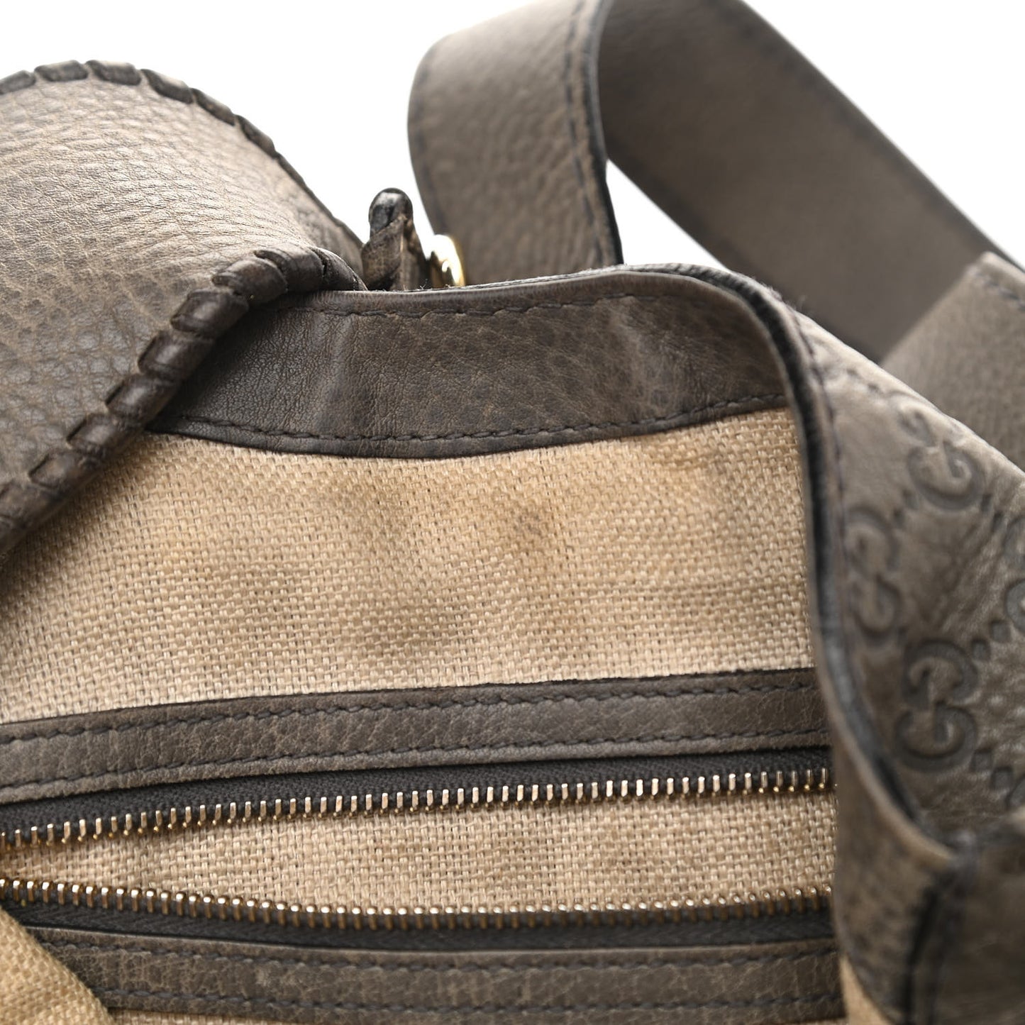 Guccissima Medium New Jackie Shoulder Bag Olive Green