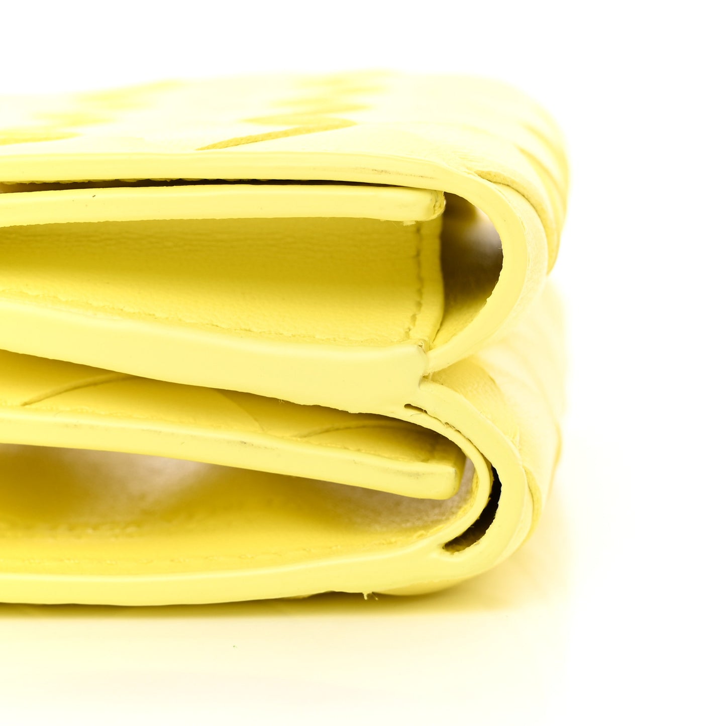 Nappa Intrecciato Tri-Fold Wallet Yellow