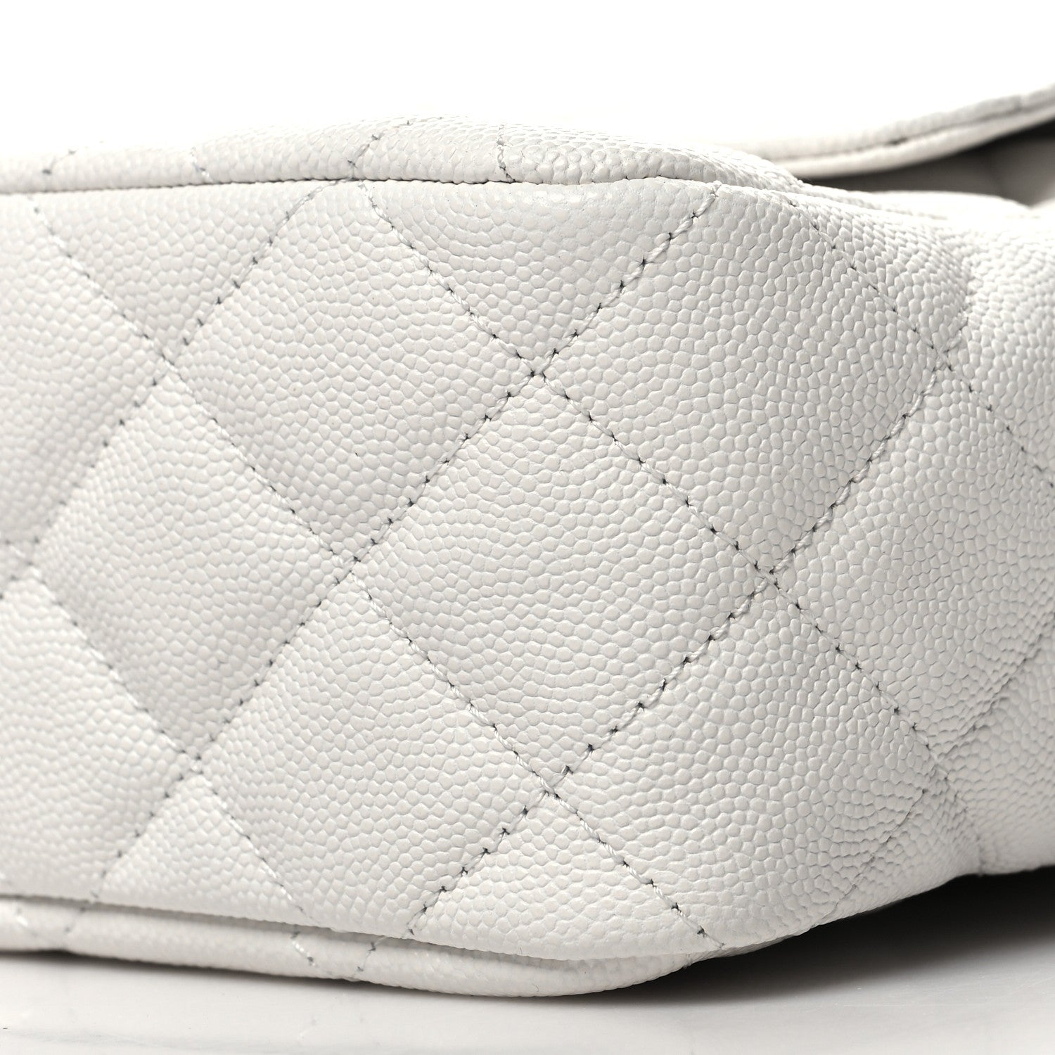 Chanel Caviar Quilted Wavy CC Hobo White 10 of 10