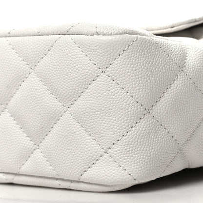 Chanel Caviar Quilted Wavy CC Hobo White 10 of 10