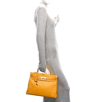 Hermes Courchevel Kelly Retourne 35 Jaune 2 of 10
