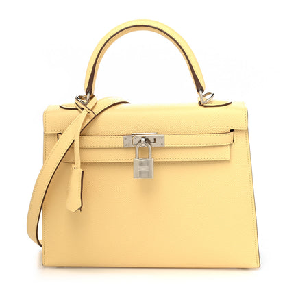 Hermes Epsom Kelly Sellier 25 Jaune Poussin 1 of 14
