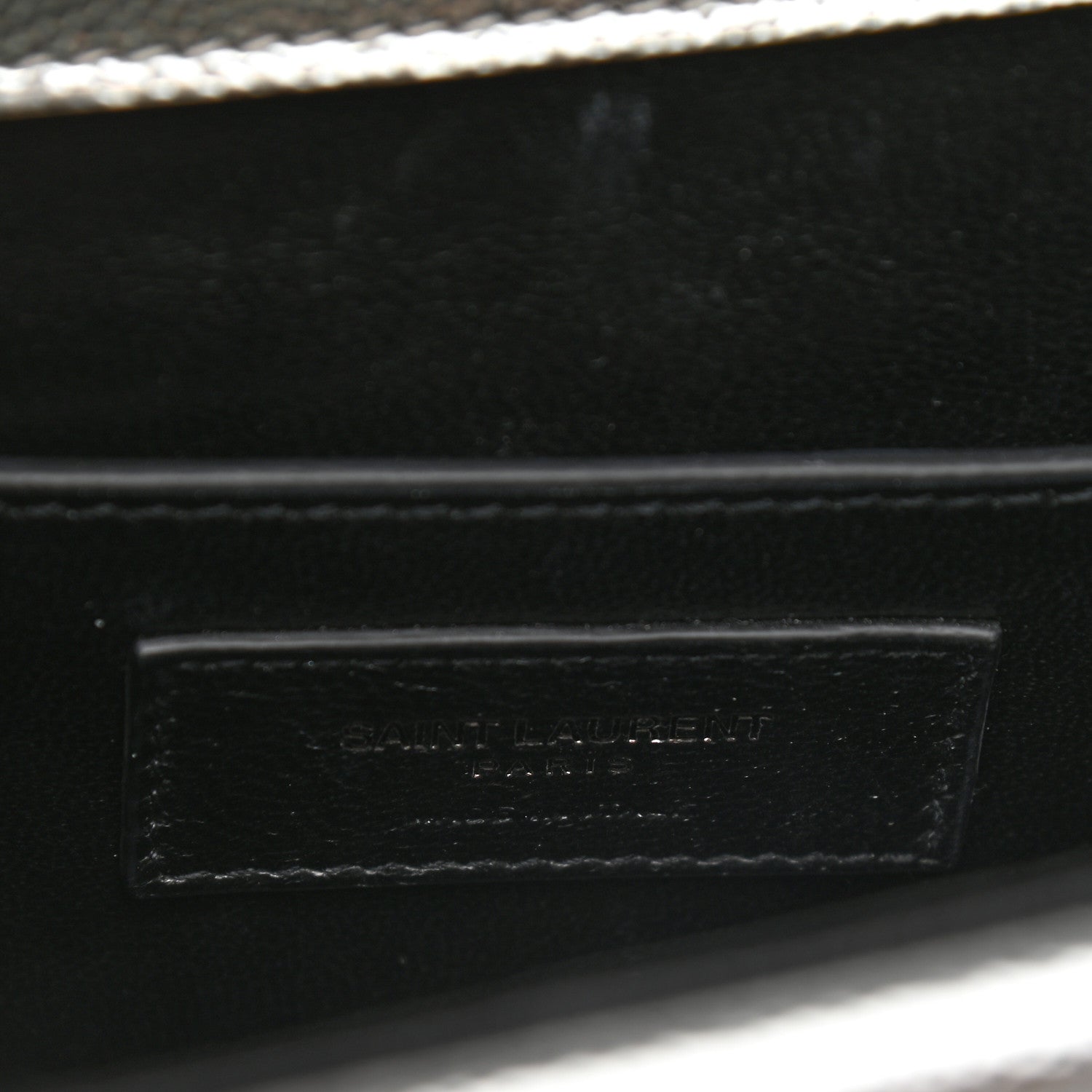 Saint Laurent Grain De Poudre Monogram Medium Sulpice Shoulder Bag Silver 6 of 11