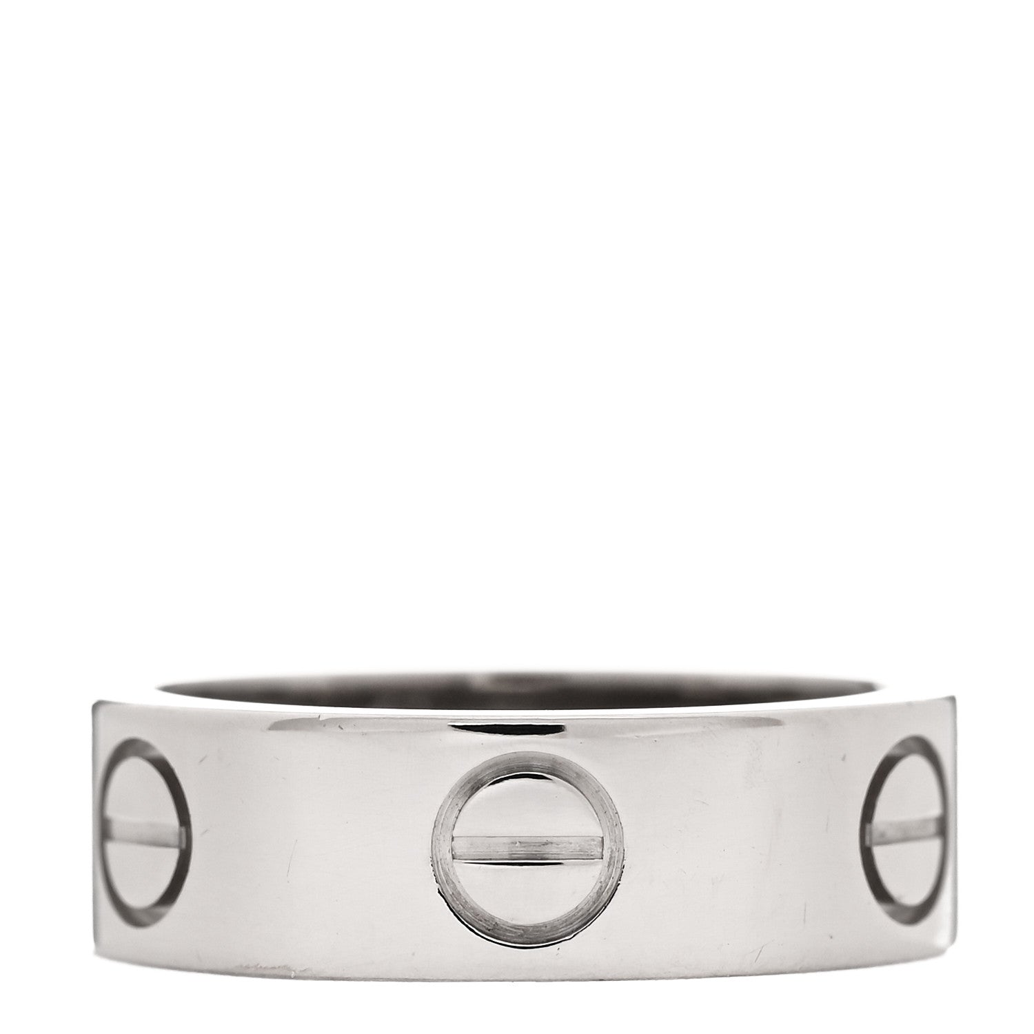Cartier 18K White Gold 5.5mm LOVE Ring 49 5 1 of 5