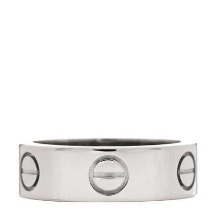 Cartier 18K White Gold 5.5mm LOVE Ring 49 5 1 of 5