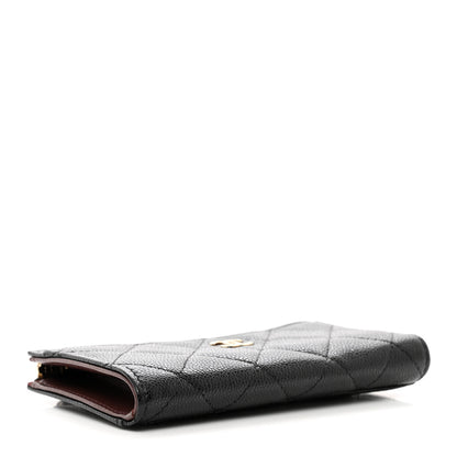 Chanel Caviar Quilted CC Zip Around Card Holder Black 4 of 7