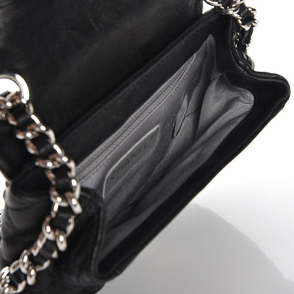 Chanel Washed Lambskin Quilted Mini Chain Around Flap Black 5 of 8
