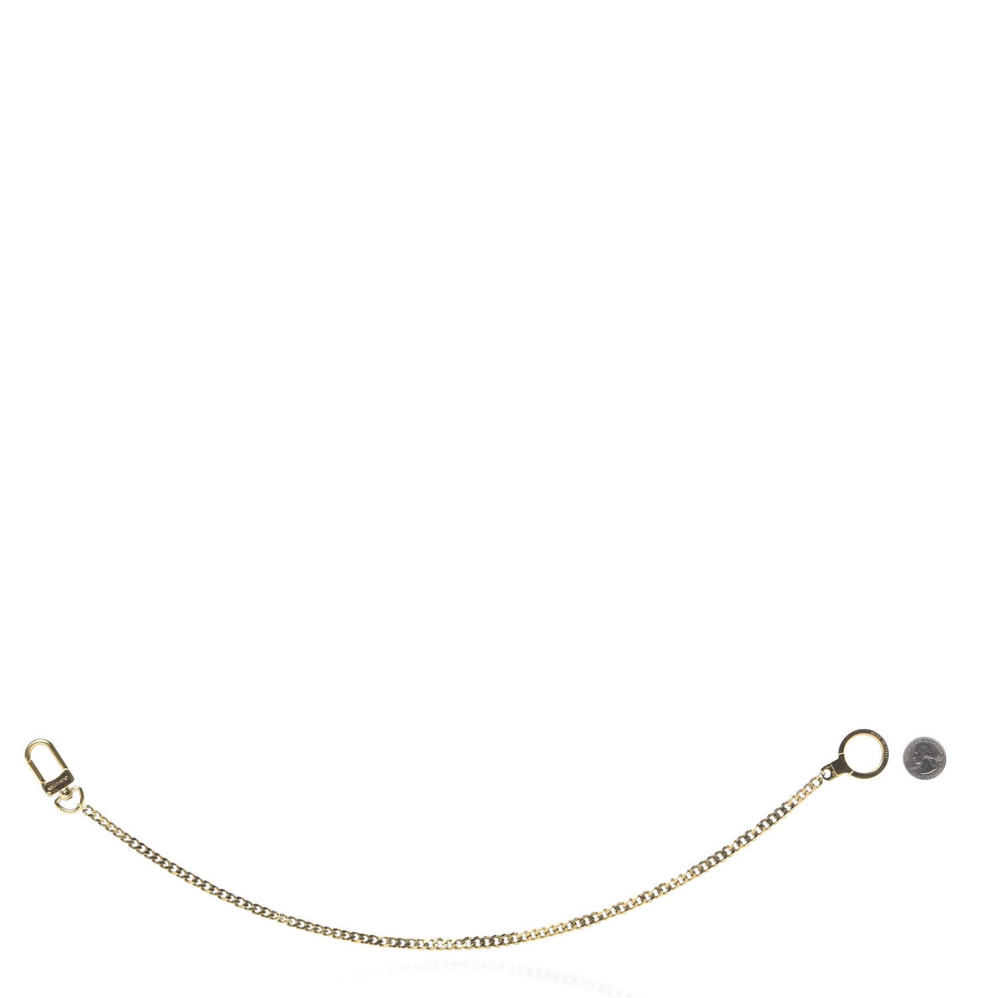 Metal Pochette Extender Key Ring Chain Gold