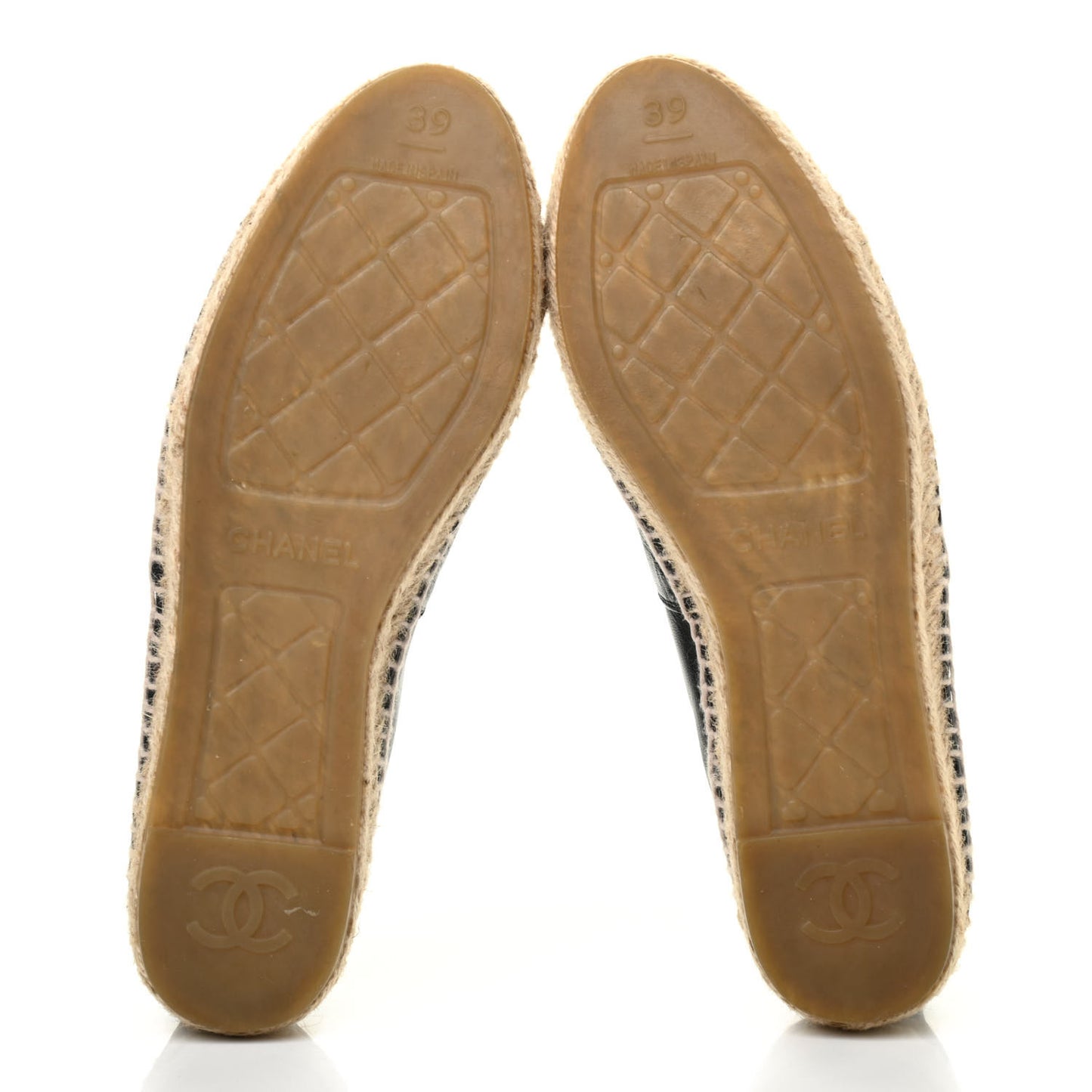 Lambskin CC Espadrilles 39 Black
