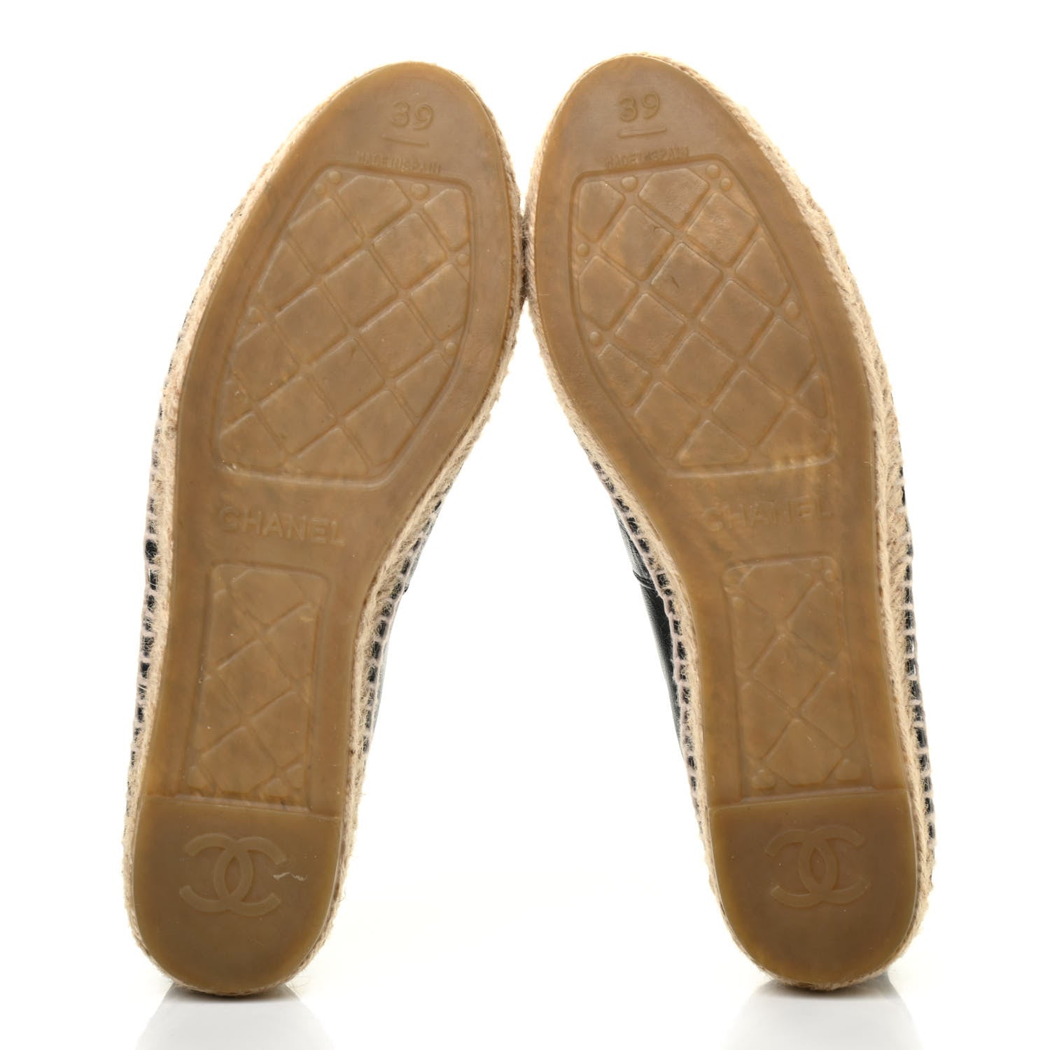 Chanel Lambskin CC Espadrilles 39 Black 5 of 7