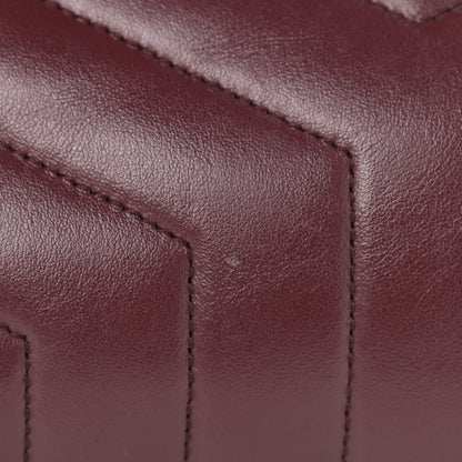 Saint Laurent Calfskin Y Quilted Monogram Medium Loulou Chain Satchel Palissandre 12 of 15