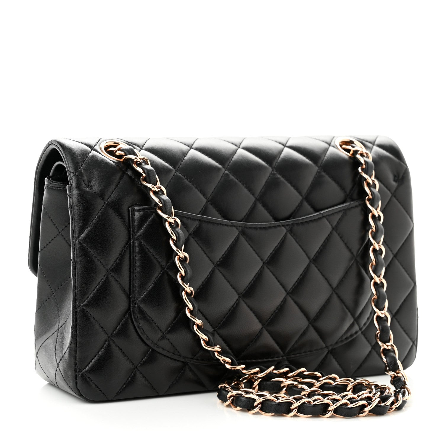 Chanel Lambskin Quilted Small Double Flap Black 3 of 11
